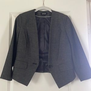 Express gray suit jacket